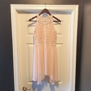 BCX Blush Lace Formal Girls Dress, Size 16